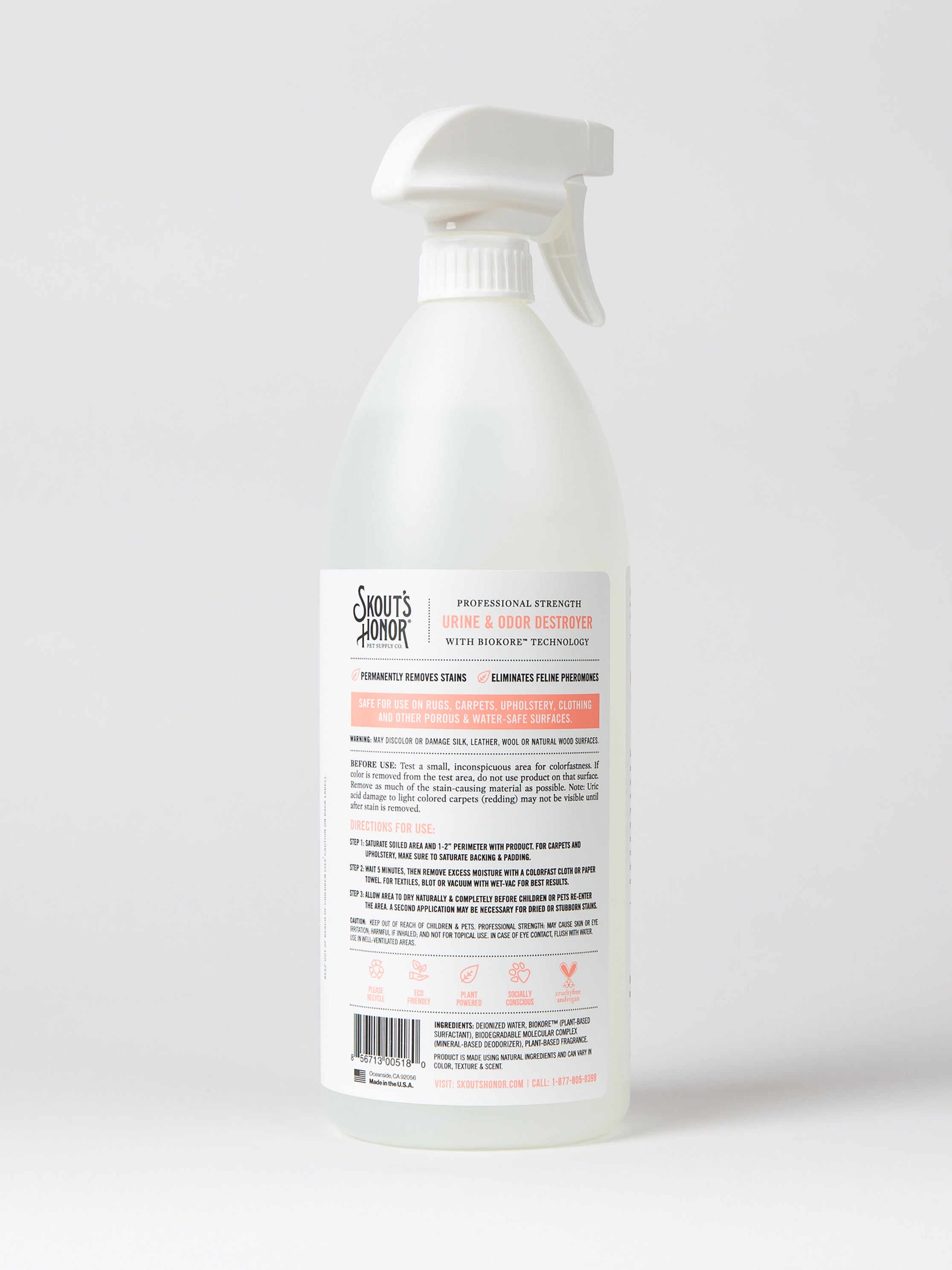 Natural cat clearance urine remover