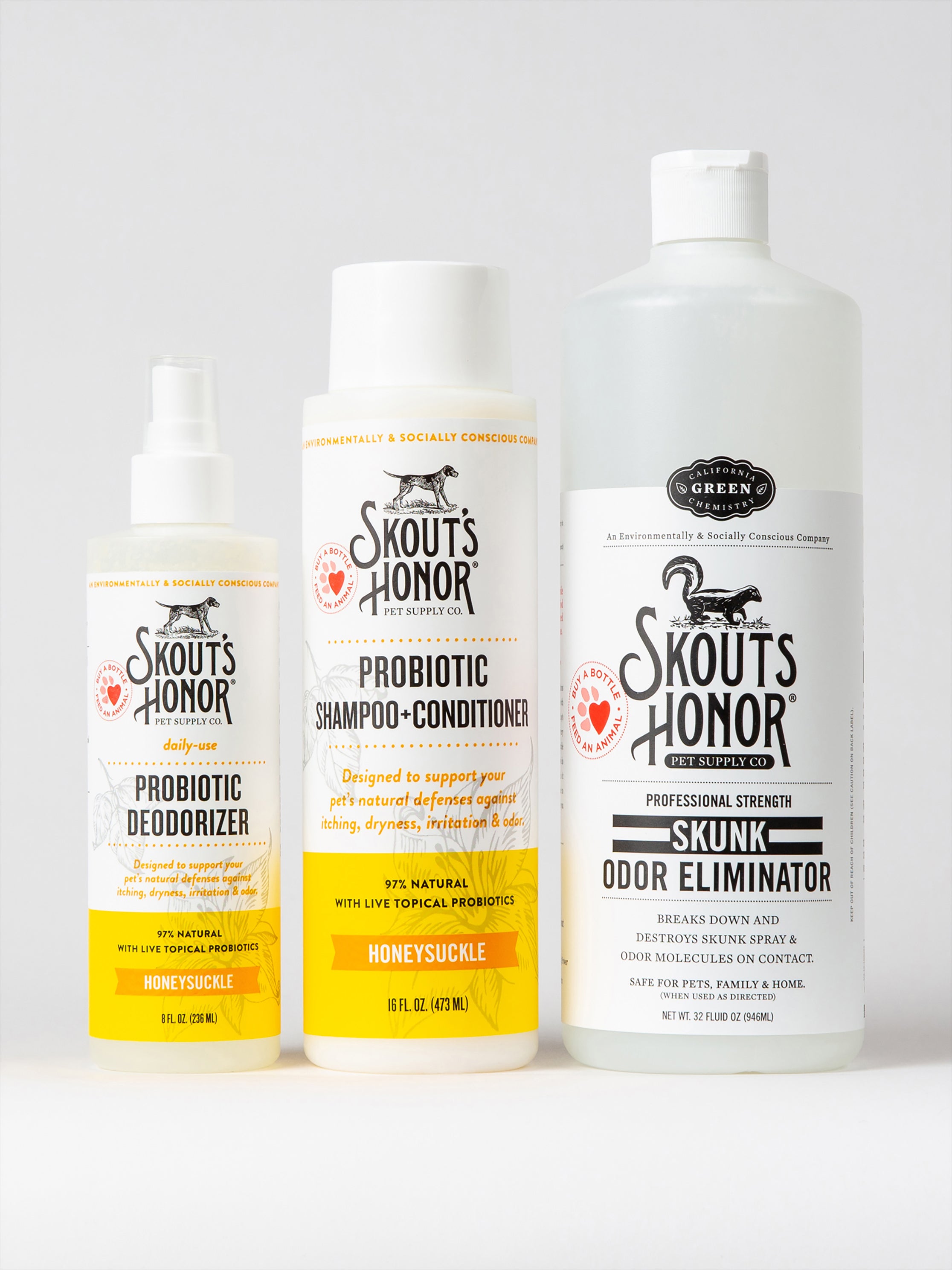 Skunk Smell Removal Kit for Dogs Cats Skout s Honor Honeysuckle